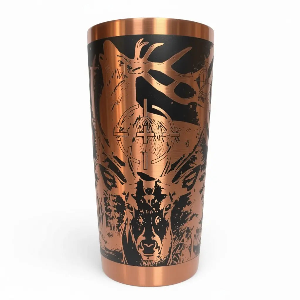 Copper Plated Hunting Tumbler 20oz Faith Forged Designs
