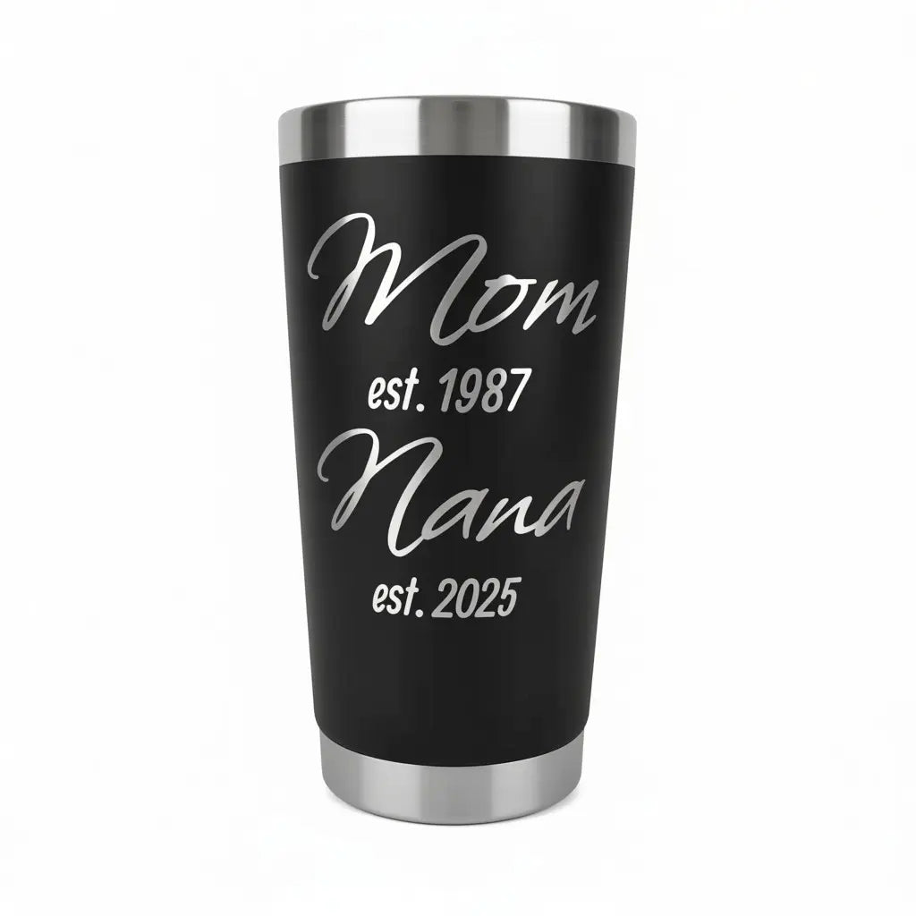 Personalized Mom to Grandma Promotion Tumbler – Celebrate Her New Journey! Faith Forged Designs
