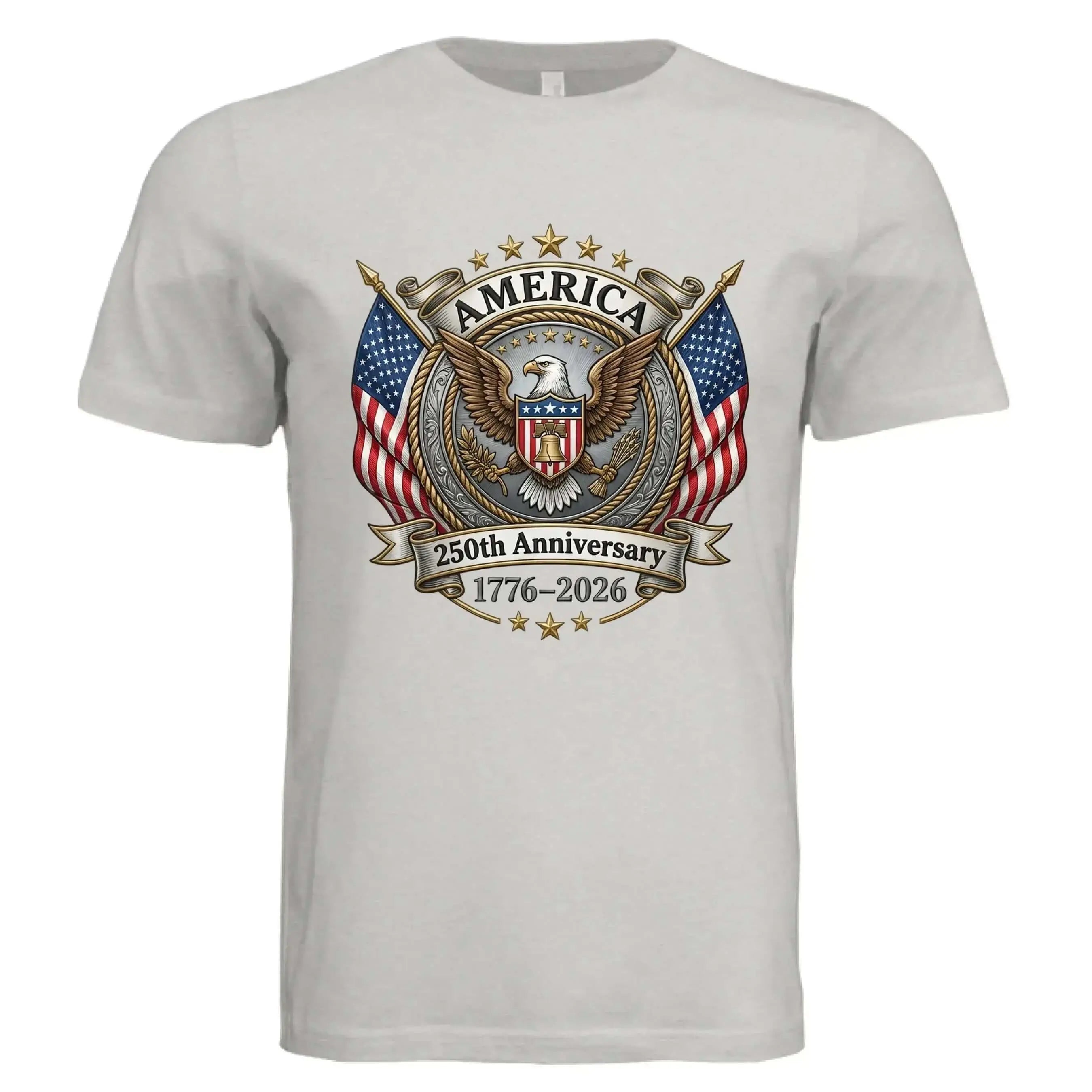 America 250th Anniversary | 1776-2026 Eagle & Flags Patriotic Tee - Faith Forged Designs