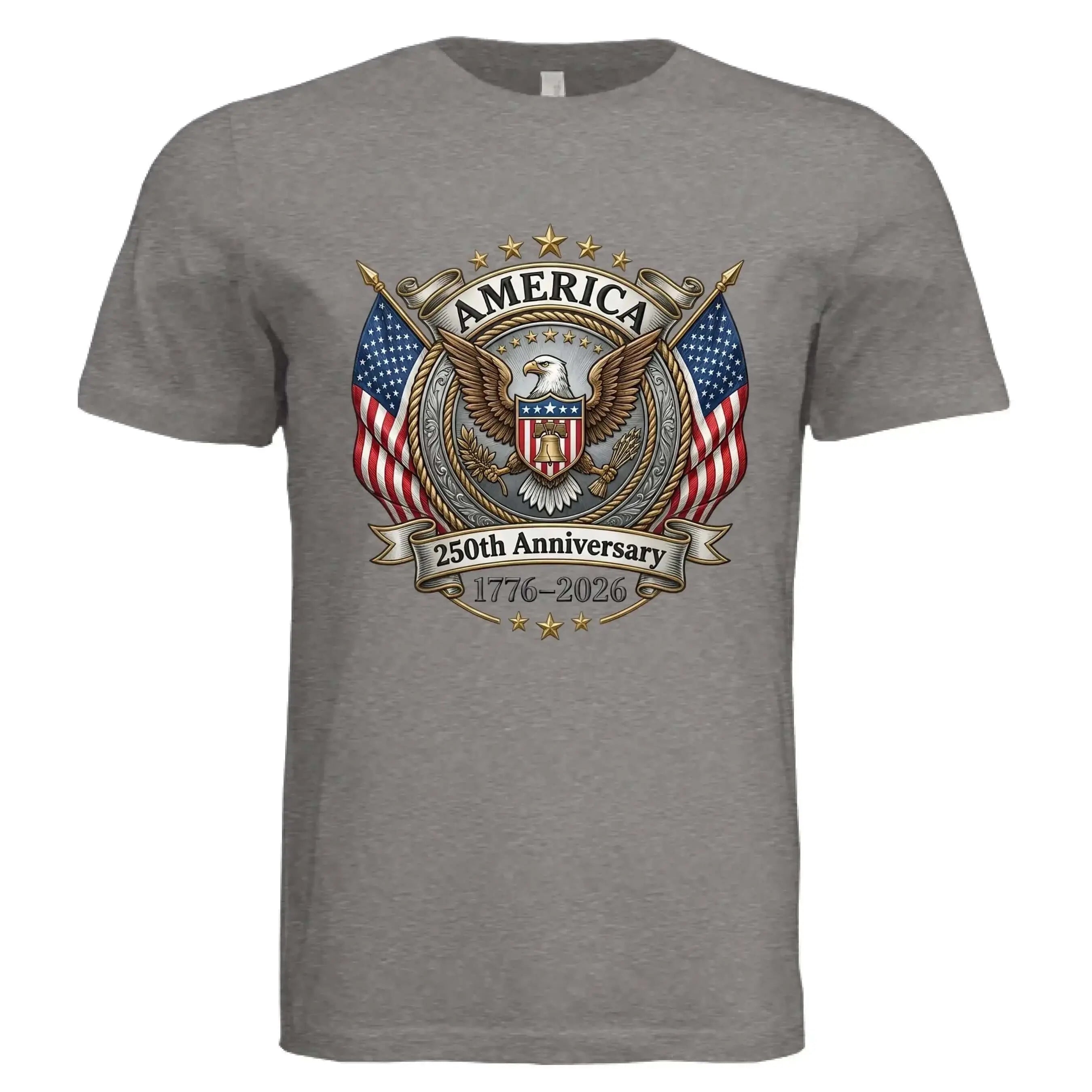 America 250th Anniversary | 1776-2026 Eagle & Flags Patriotic Tee - Faith Forged Designs