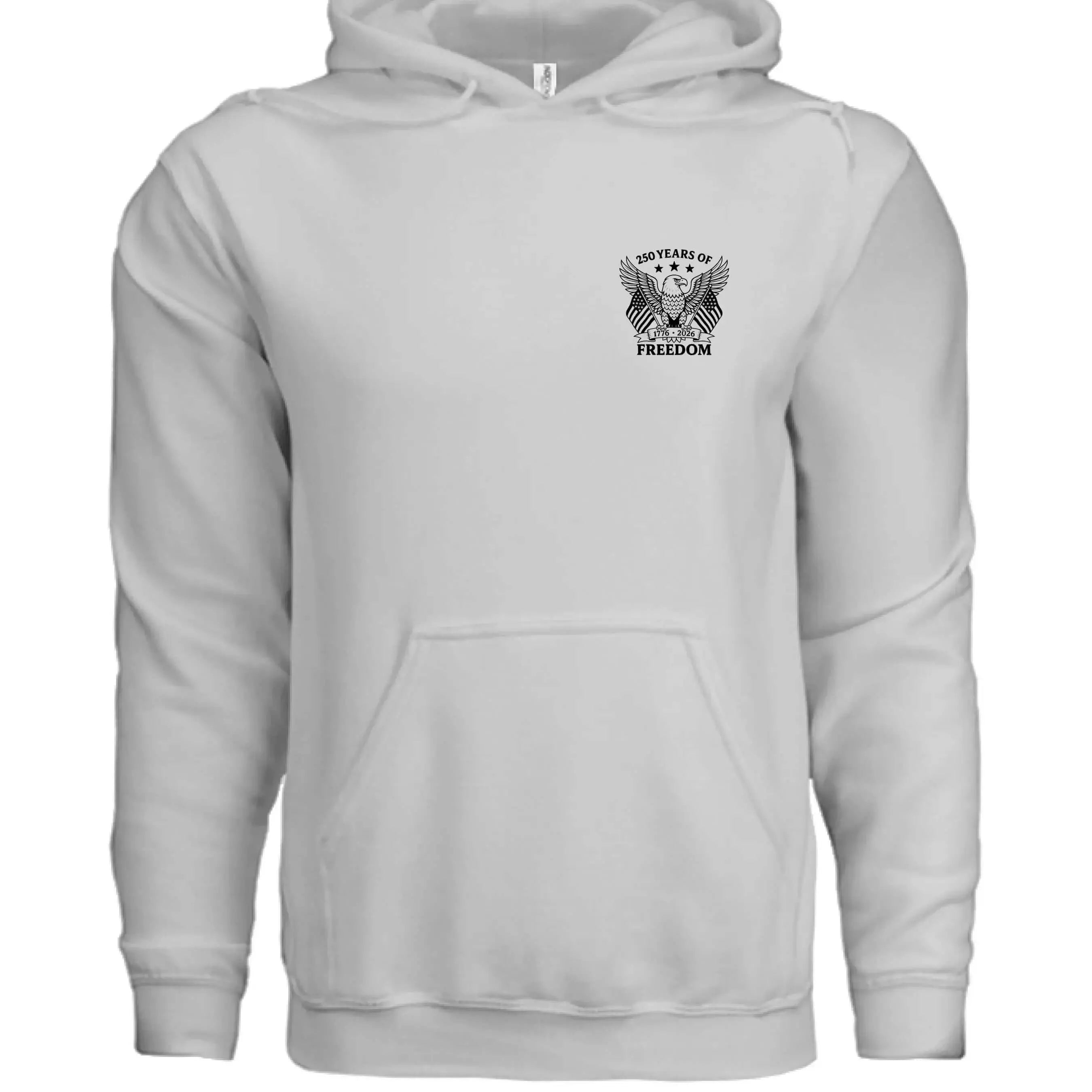 America 250 Years of Freedom - Distressed Flag Hoodie - Faith Forged Designs