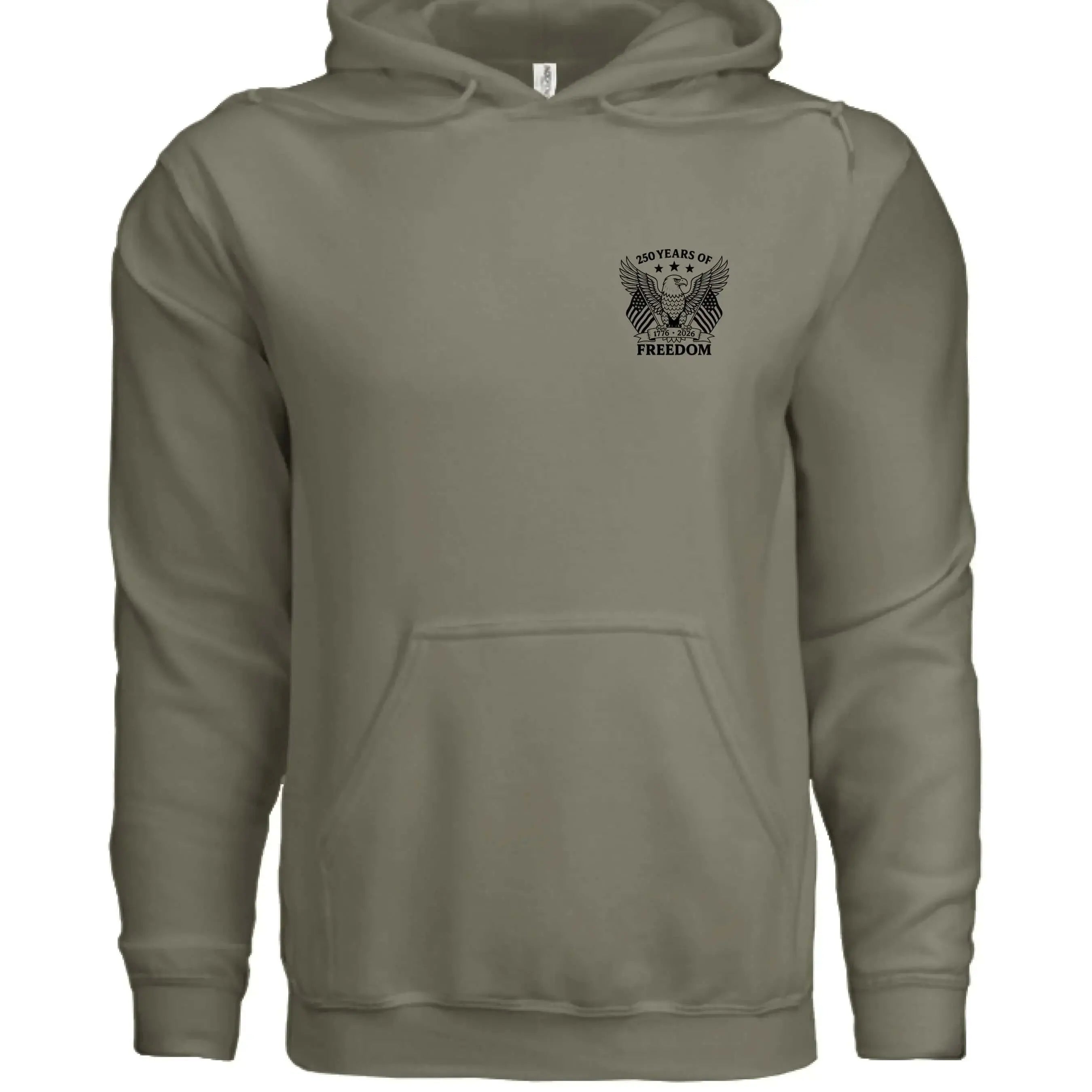 America 250 Years of Freedom - Distressed Flag Hoodie - Faith Forged Designs