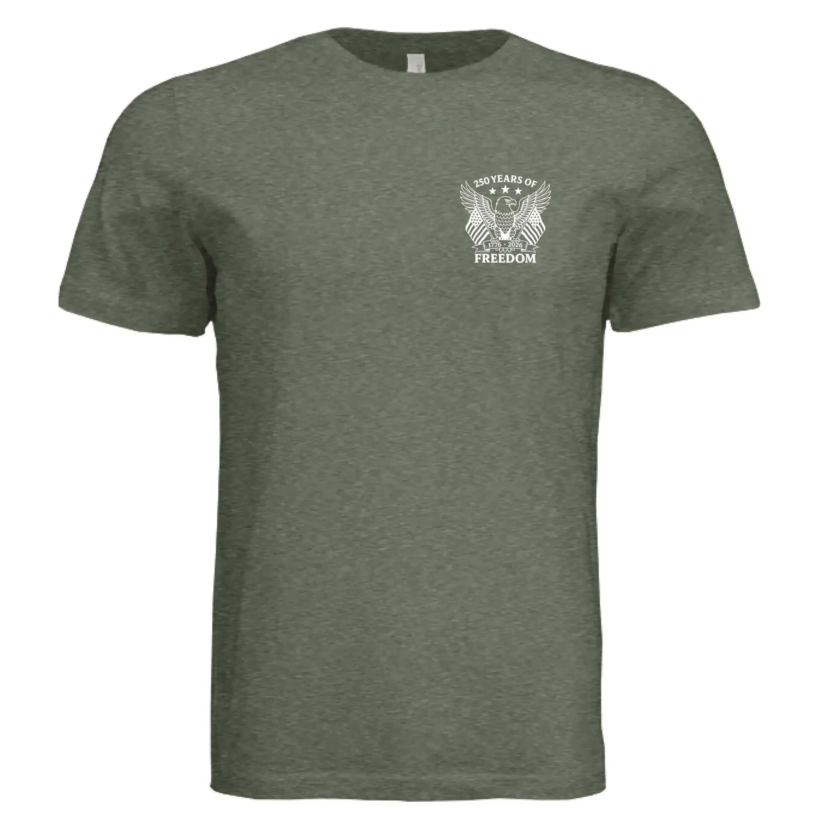 America 250 Years of Freedom - Distressed Flag T-Shirt - Faith Forged Designs