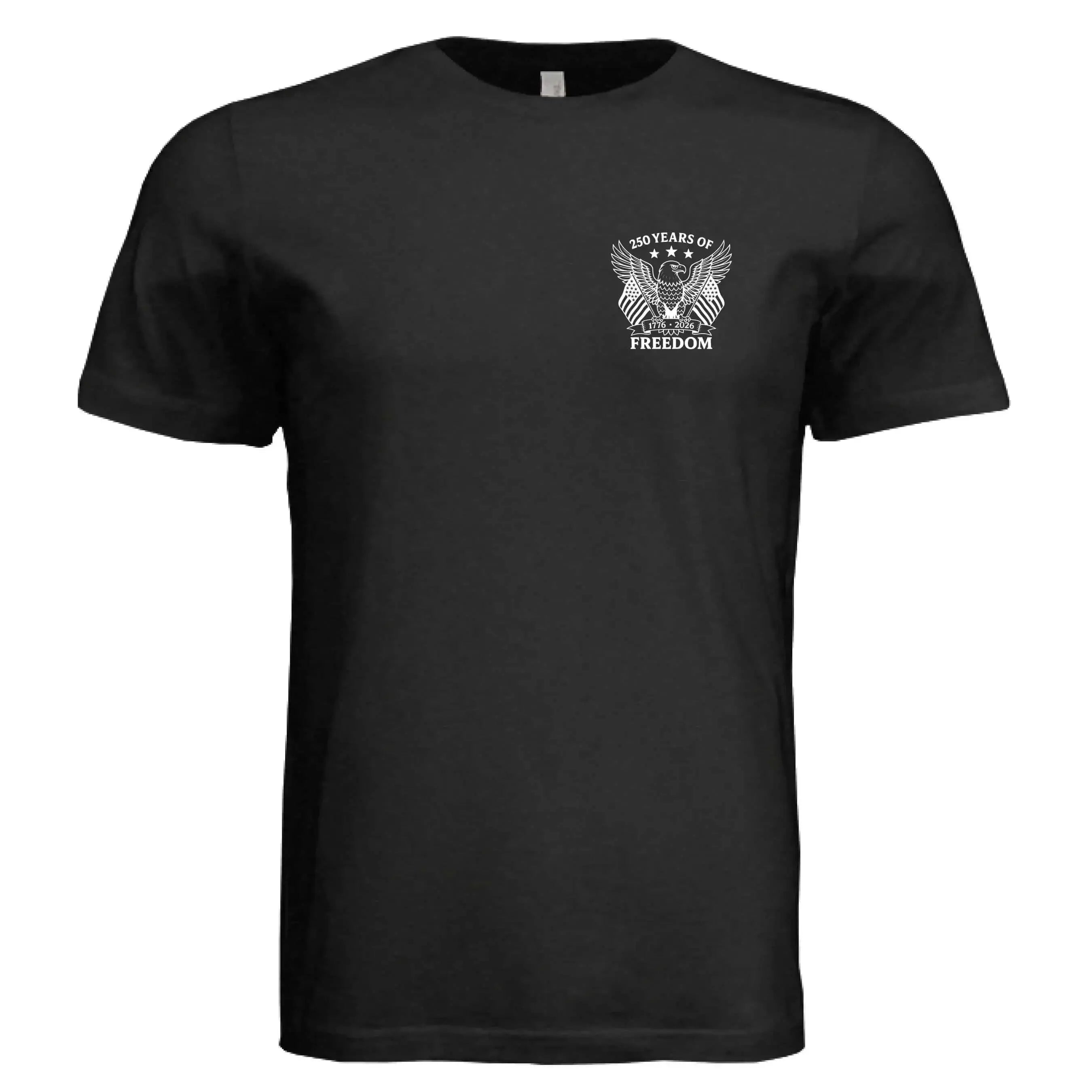 America 250 Years of Freedom - Distressed Flag T-Shirt - Faith Forged Designs