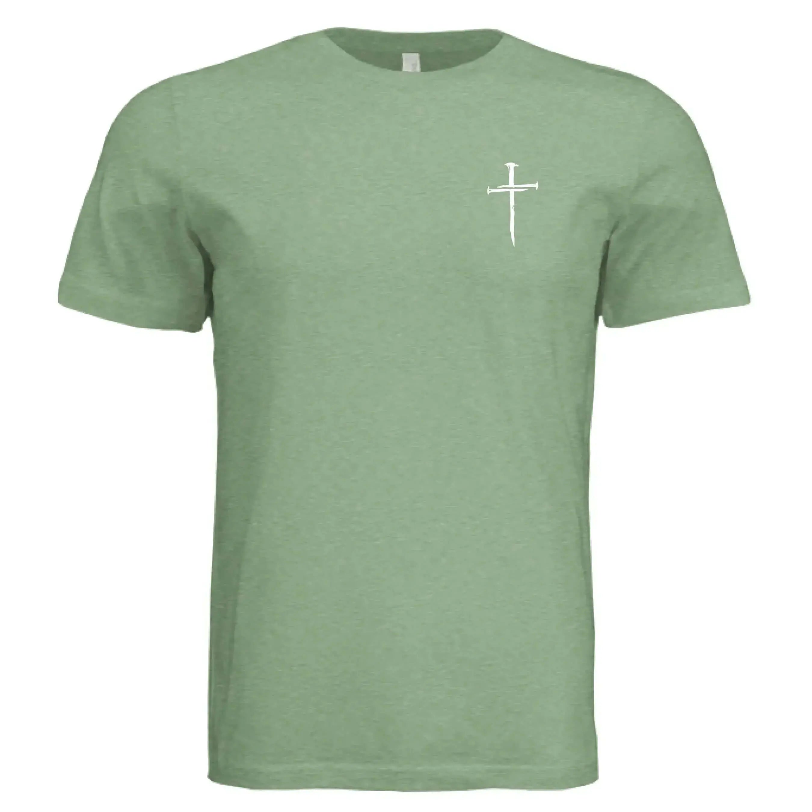 Blessed by God, Loved by Jesus, Led by the Spirit - Lion & Cross Back Print T-Shirt - Faith Forged Designs