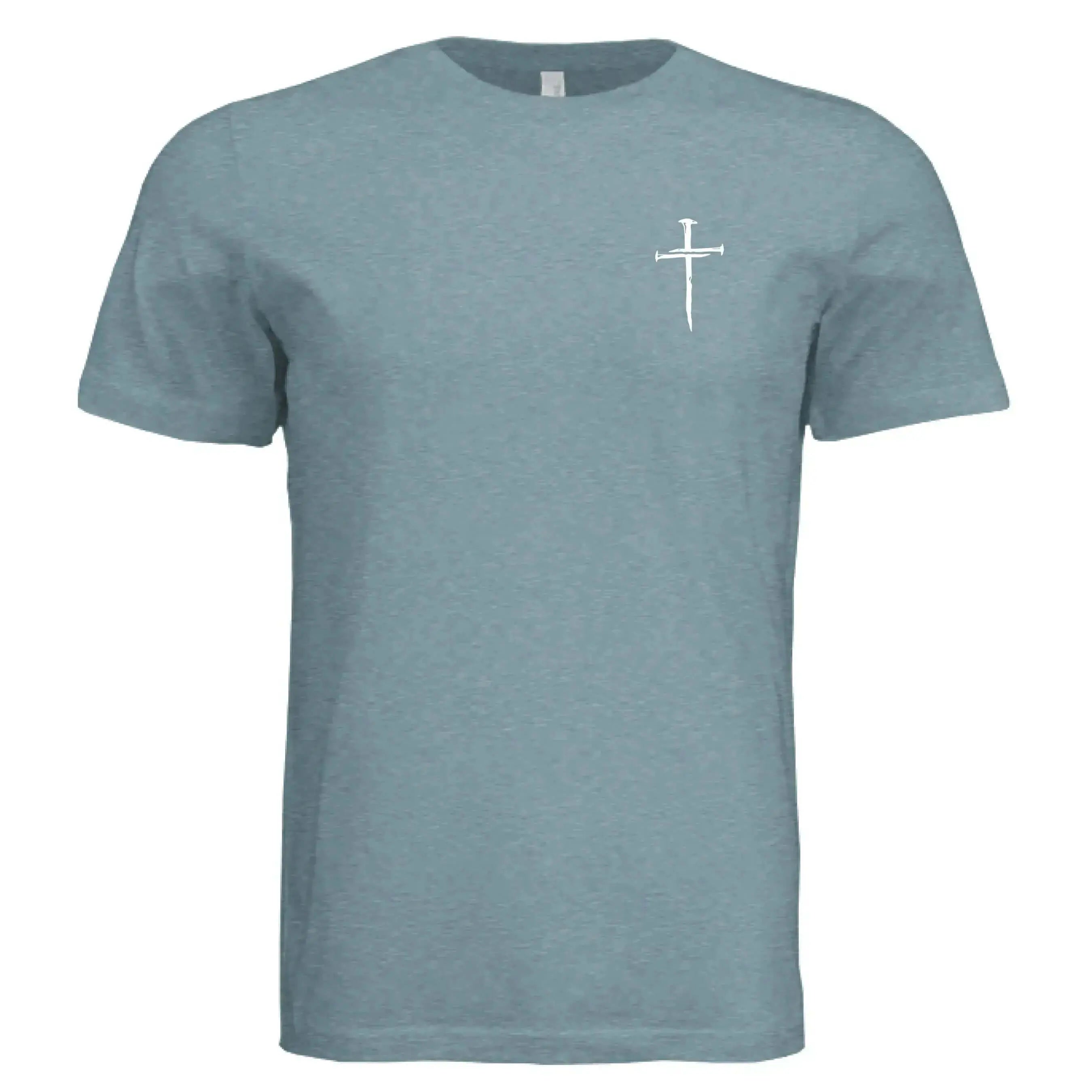 Blessed by God, Loved by Jesus, Led by the Spirit - Lion & Cross Back Print T-Shirt - Faith Forged Designs