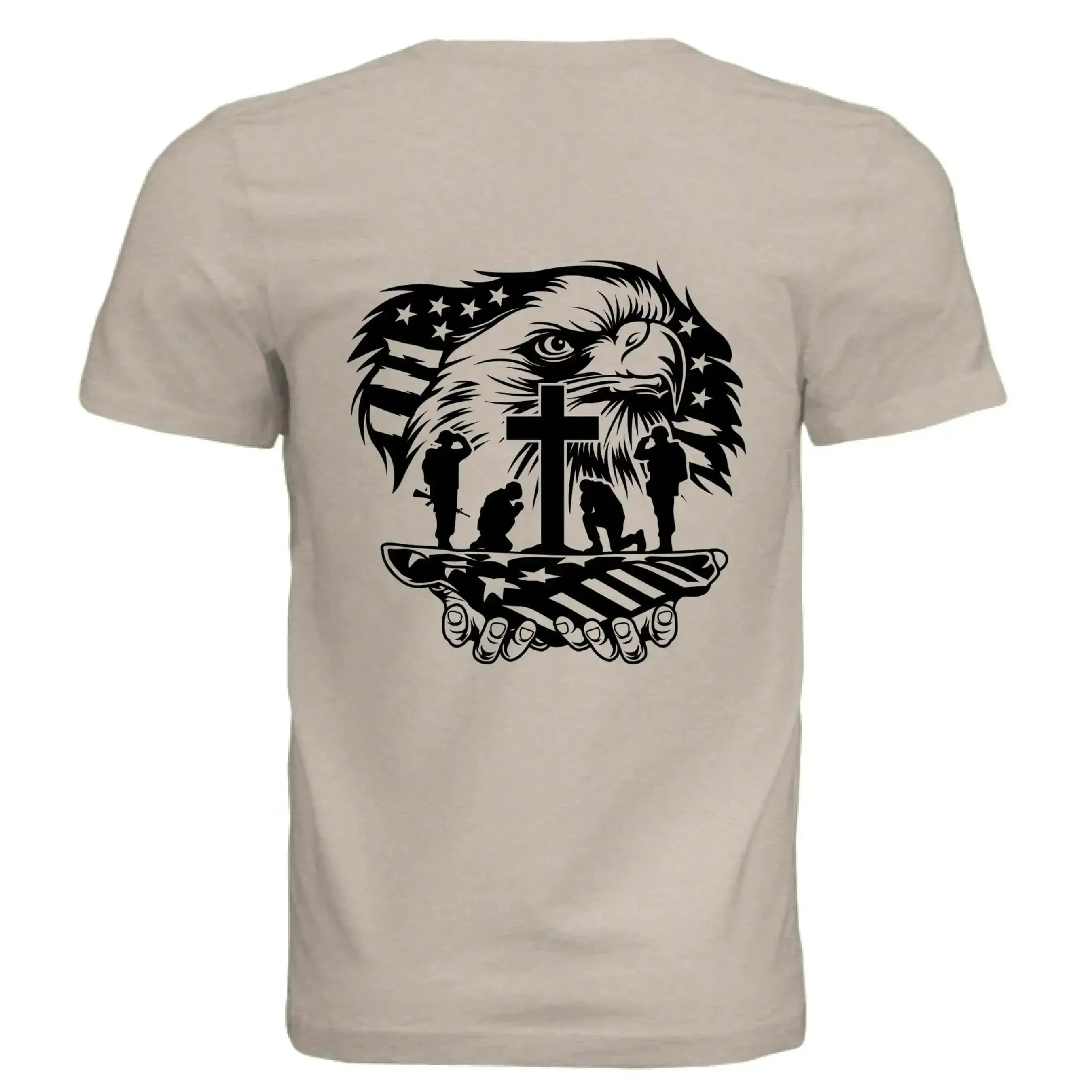 Patriotic Eagle Cross T-Shirt β Faith, Freedom & Honor - Faith Forged Designs