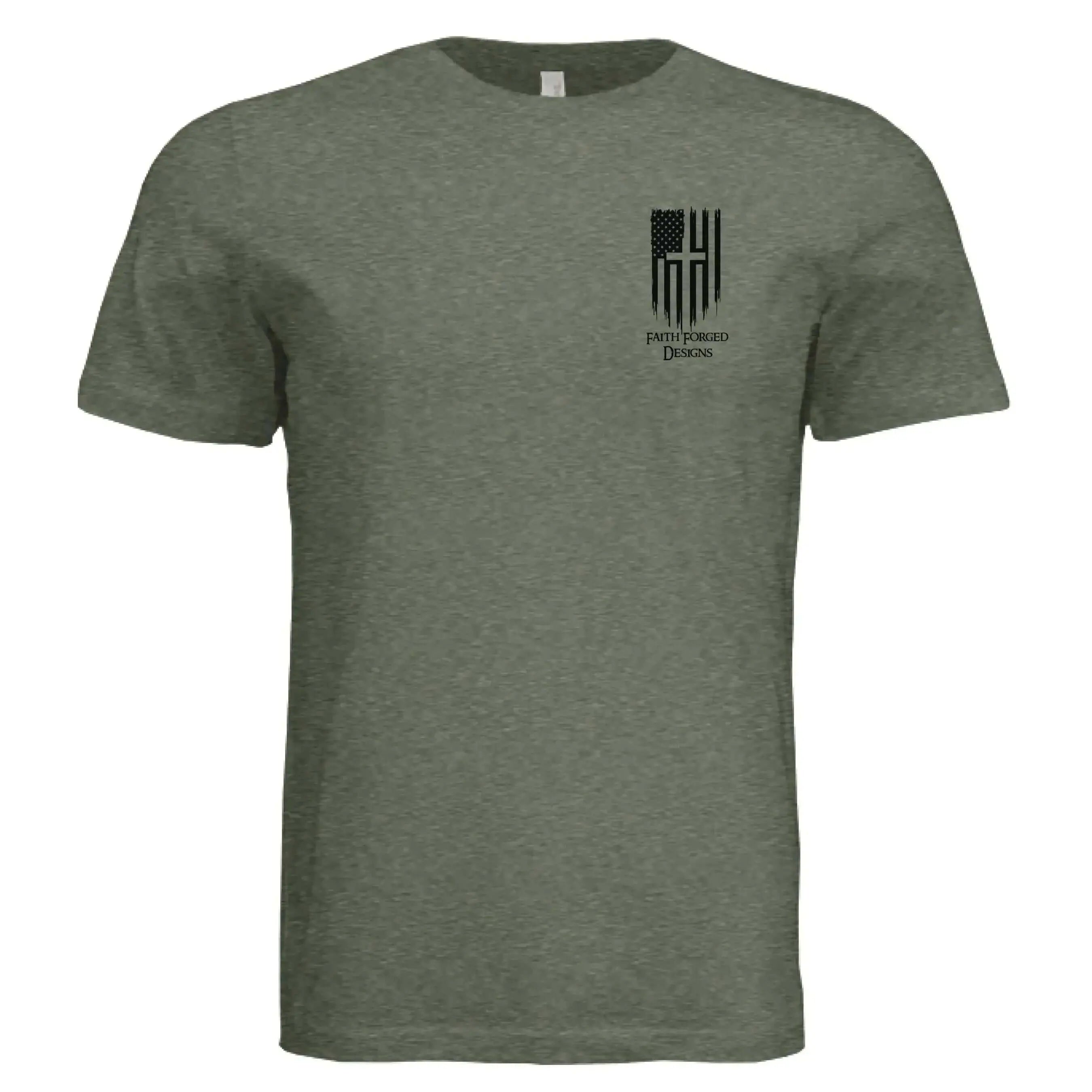 Patriotic Eagle Cross T-Shirt β Faith, Freedom & Honor - Faith Forged Designs