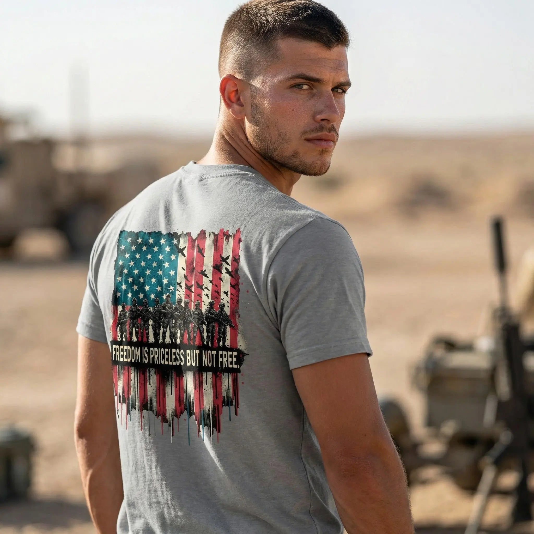 Freedom Is Priceless But Not Free Patriotic T-Shirt Faith Forged Designs