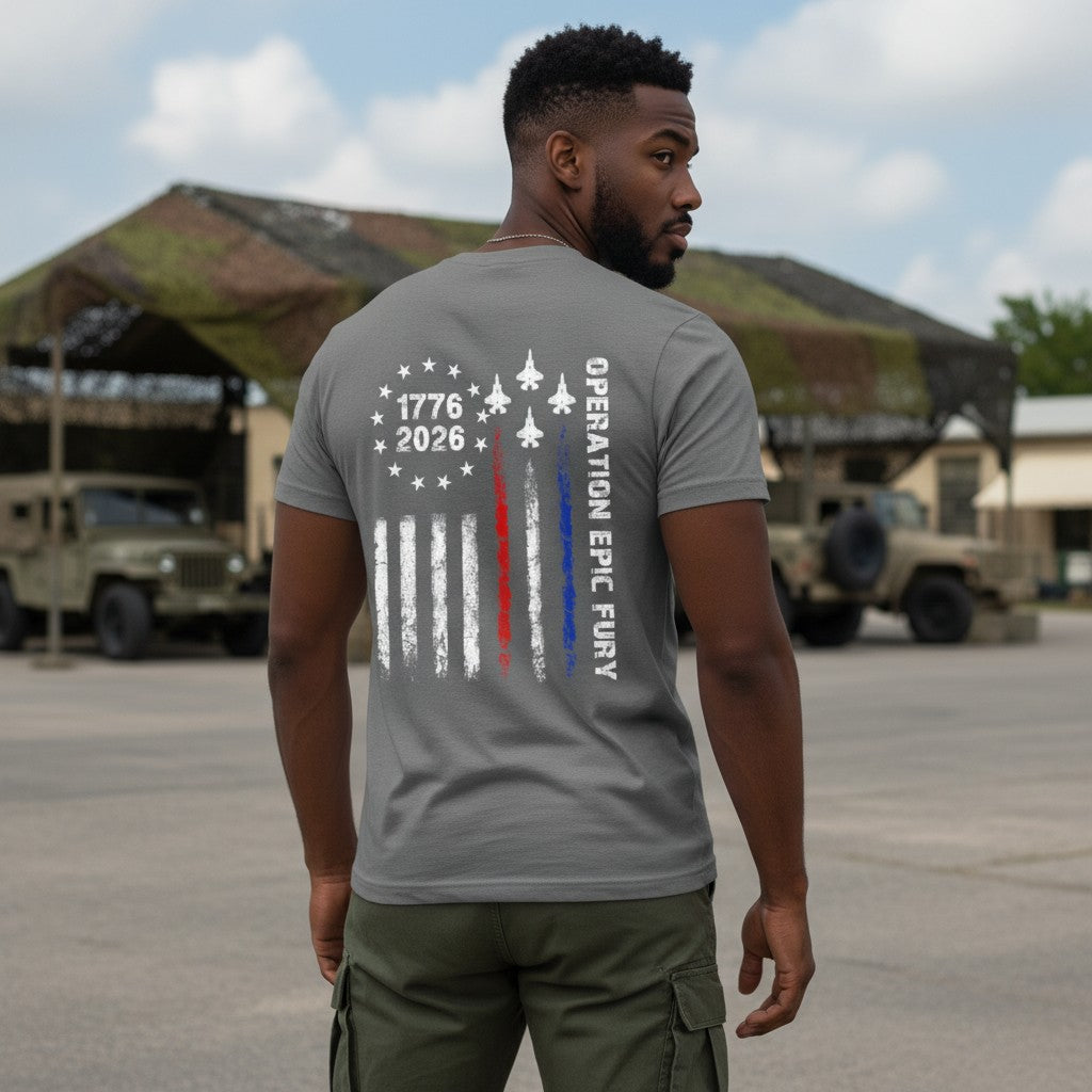 Patriotic Operation Epic Fury 1776-2026 T-Shirt - Faith Forged Designs