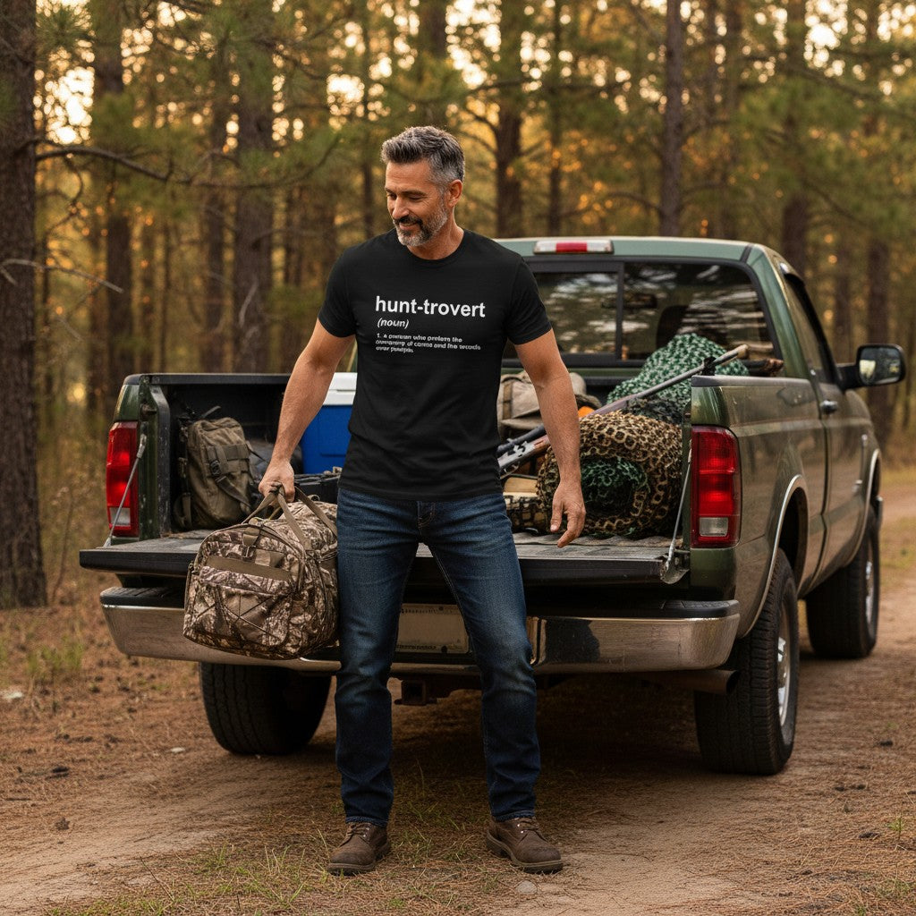 Hunt-Trovert Funny Hunting T-Shirt - Faith Forged Designs