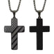Stainless Steel Christian Cross Pendant with USA Flag Design - Faith Forged Designs