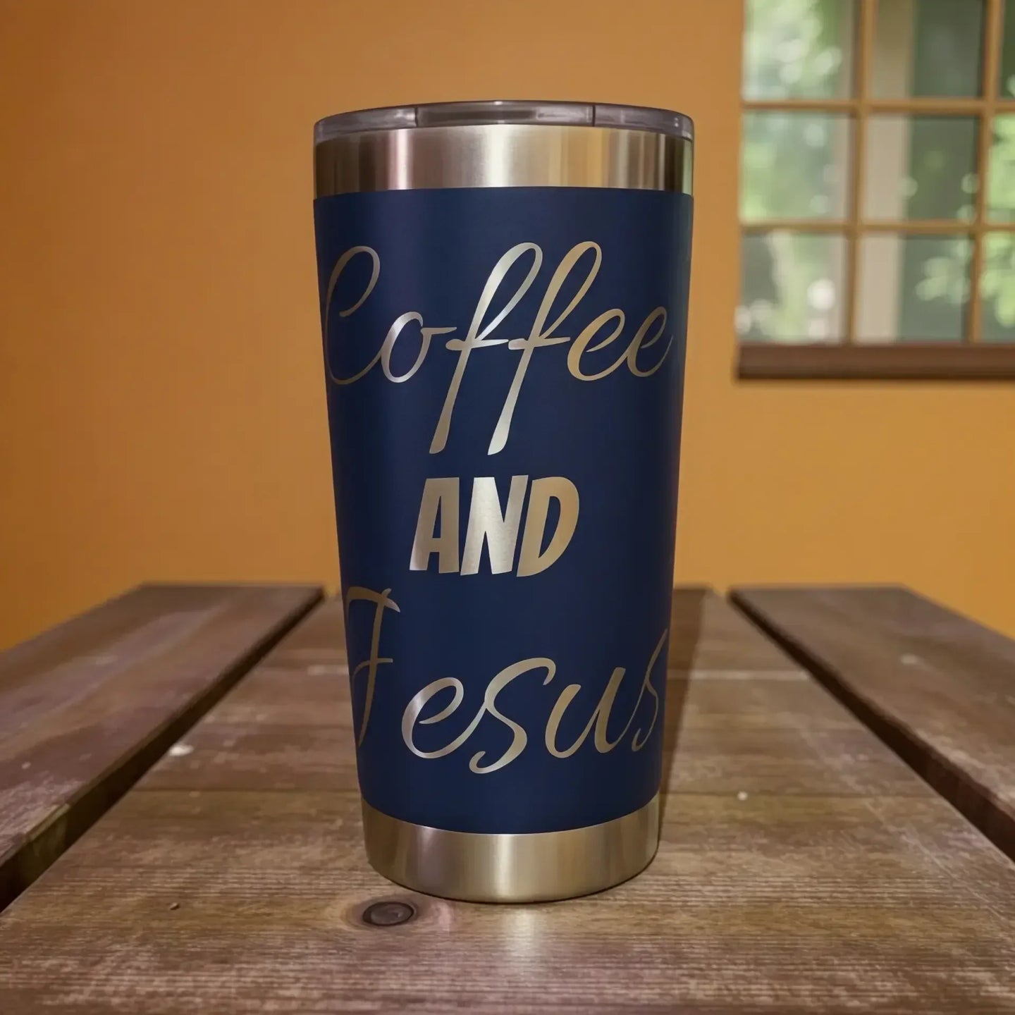 Coffee and Jesus Tumbler 20oz – Faith-Fueled Sips ☕✝️ - Faith Forged Designs