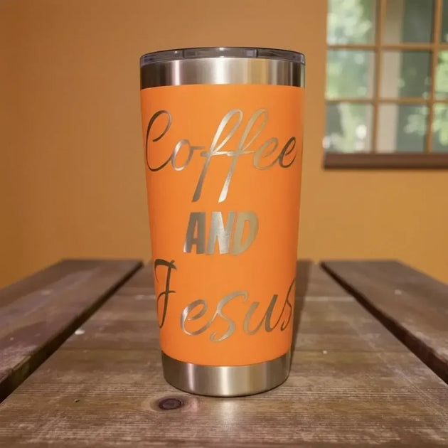 Coffee and Jesus Tumbler 20oz – Faith-Fueled Sips ☕✝️ - Faith Forged Designs