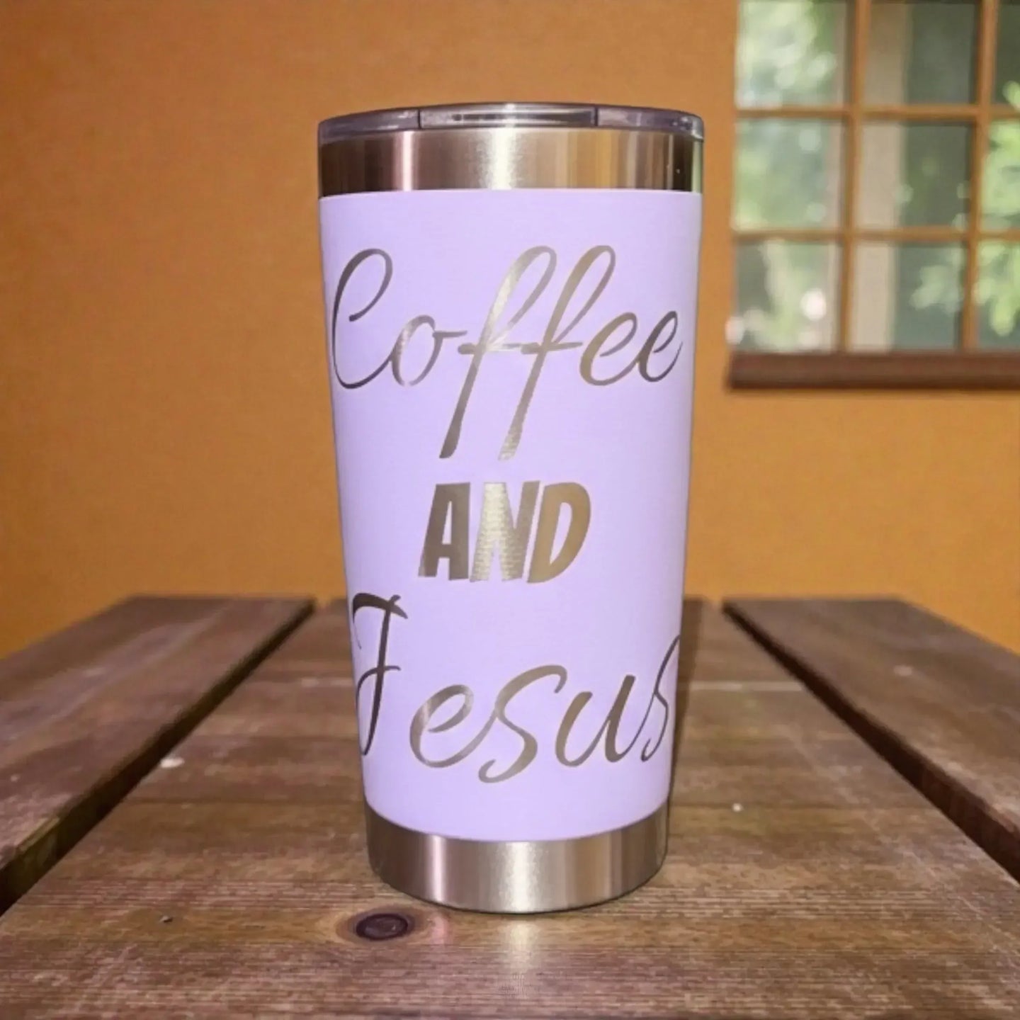 Coffee and Jesus Tumbler 20oz – Faith-Fueled Sips ☕✝️ - Faith Forged Designs