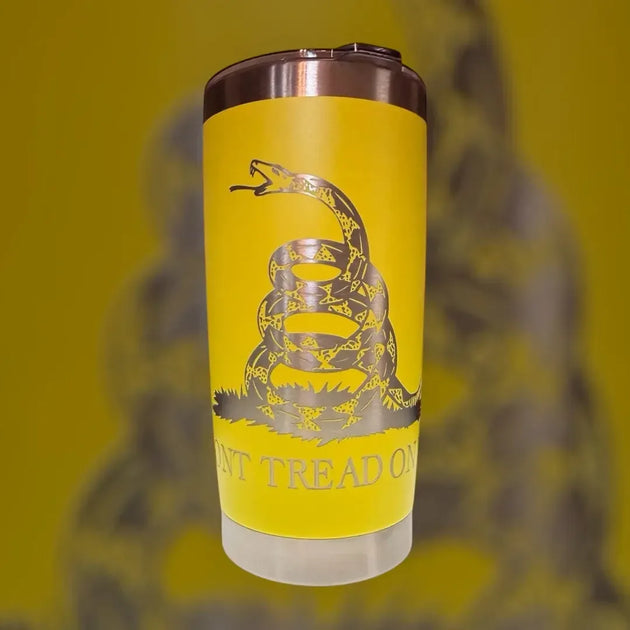 Don't Tread on Me Gadsden Flag Tumbler 20oz - Faith Forged Designs