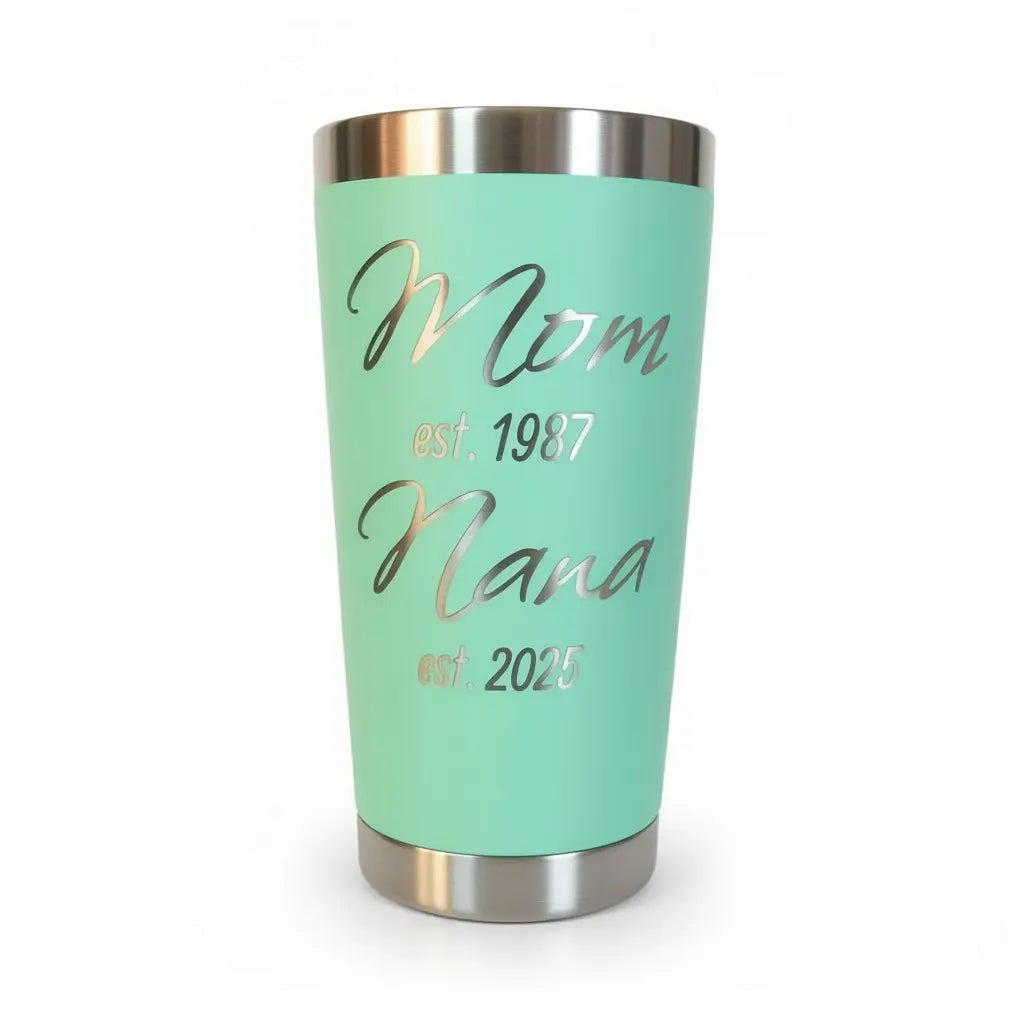 Personalized Mom to Grandma Promotion Tumbler – Celebrate Her New Journey! Faith Forged Designs