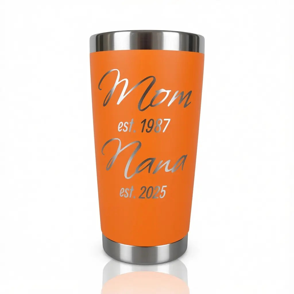 Personalized Mom to Grandma Promotion Tumbler – Celebrate Her New Journey! Faith Forged Designs