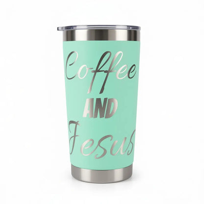 Coffee and Jesus Tumbler 20oz – Faith-Fueled Sips ☕✝️ Faith Forged Designs