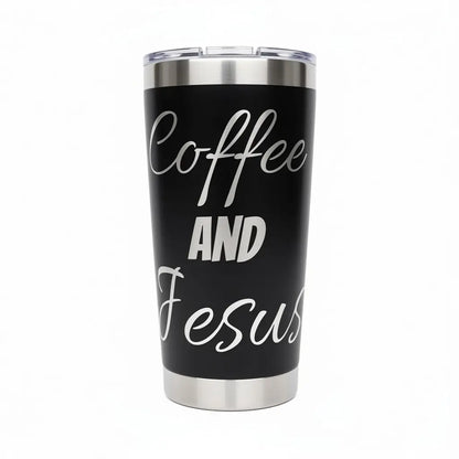 Coffee and Jesus Tumbler 20oz – Faith-Fueled Sips ☕✝️ Faith Forged Designs