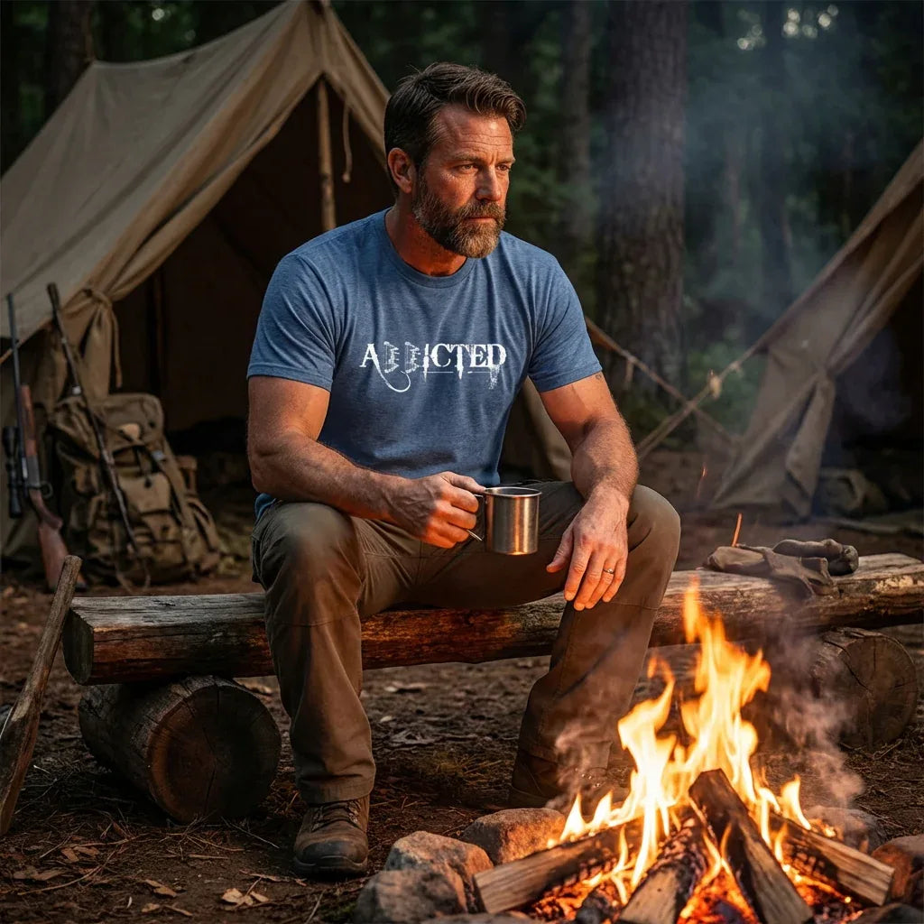 ADDICTED Bowhunter Lifestyle Graphic T-Shirt - Faith Forged Designs