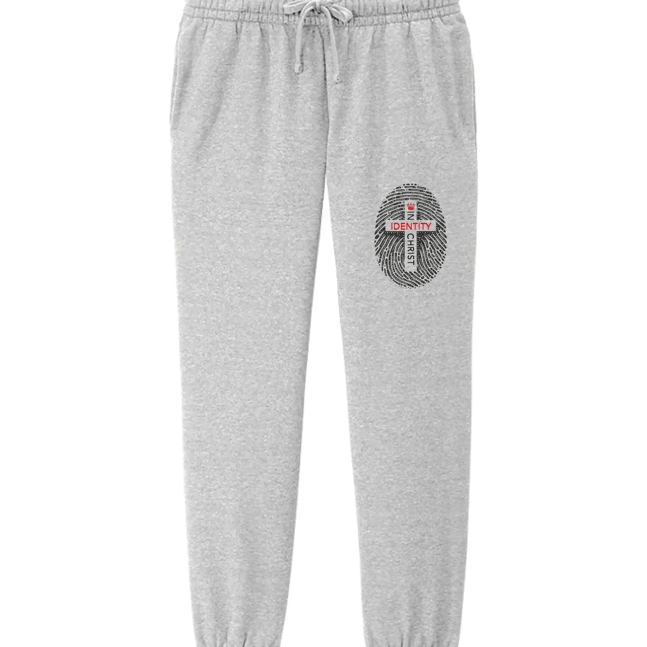 Women's Identity in Christ Fingerprint Cross Sweatpants | Christian Faith Joggers - Faith Forged Designs