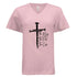 Jesus The Way, The Truth, The Life Nail Cross John 14:6 V-Neck T-Shirt - Faith Forged Designs
