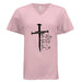 Jesus The Way, The Truth, The Life Nail Cross John 14:6 V-Neck T-Shirt - Faith Forged Designs