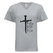Jesus The Way, The Truth, The Life Nail Cross John 14:6 V-Neck T-Shirt - Faith Forged Designs