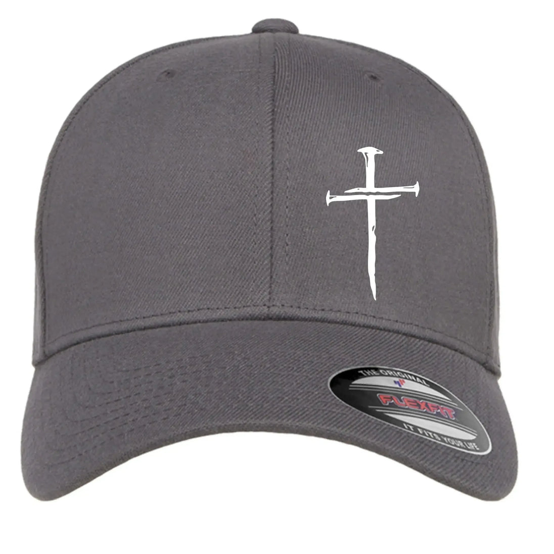 Nail Cross Flexfit Hat - Black 3 Nails Christian Cap - Faith Forged Designs