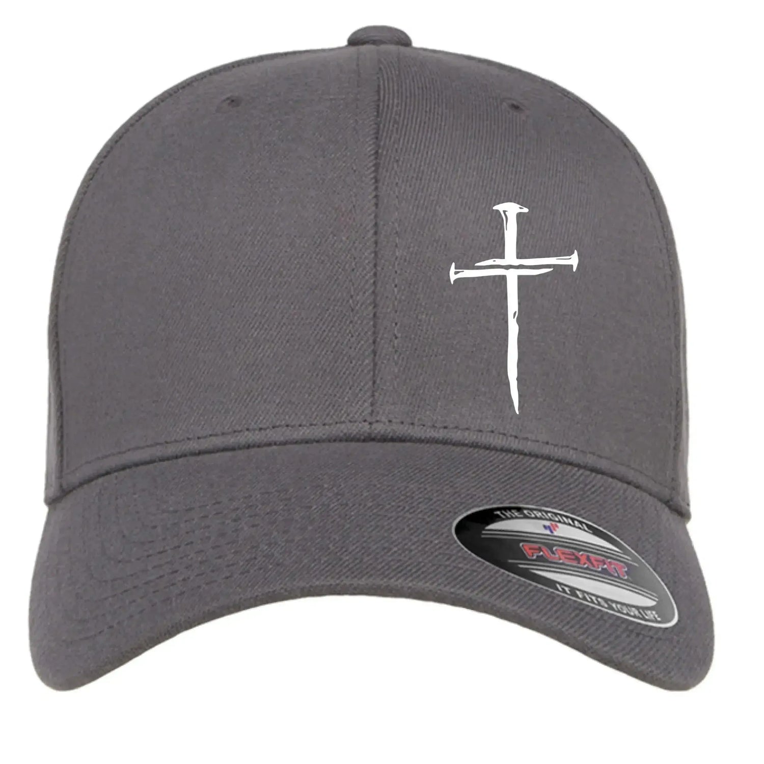 Nail Cross Flexfit Hat - Black 3 Nails Christian Cap - Faith Forged Designs