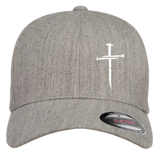 Nail Cross Flexfit Hat - Black 3 Nails Christian Cap - Faith Forged Designs