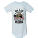 My Dad Is Not Just a Veteran - He’s My Hero Patriotic Baby Onesie - Faith Forged Designs