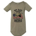 My Dad Is Not Just a Veteran - He’s My Hero Patriotic Baby Onesie - Faith Forged Designs