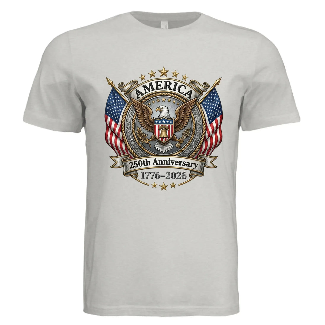 America 250th Anniversary | 1776-2026 Eagle & Flags Patriotic Tee - Faith Forged Designs