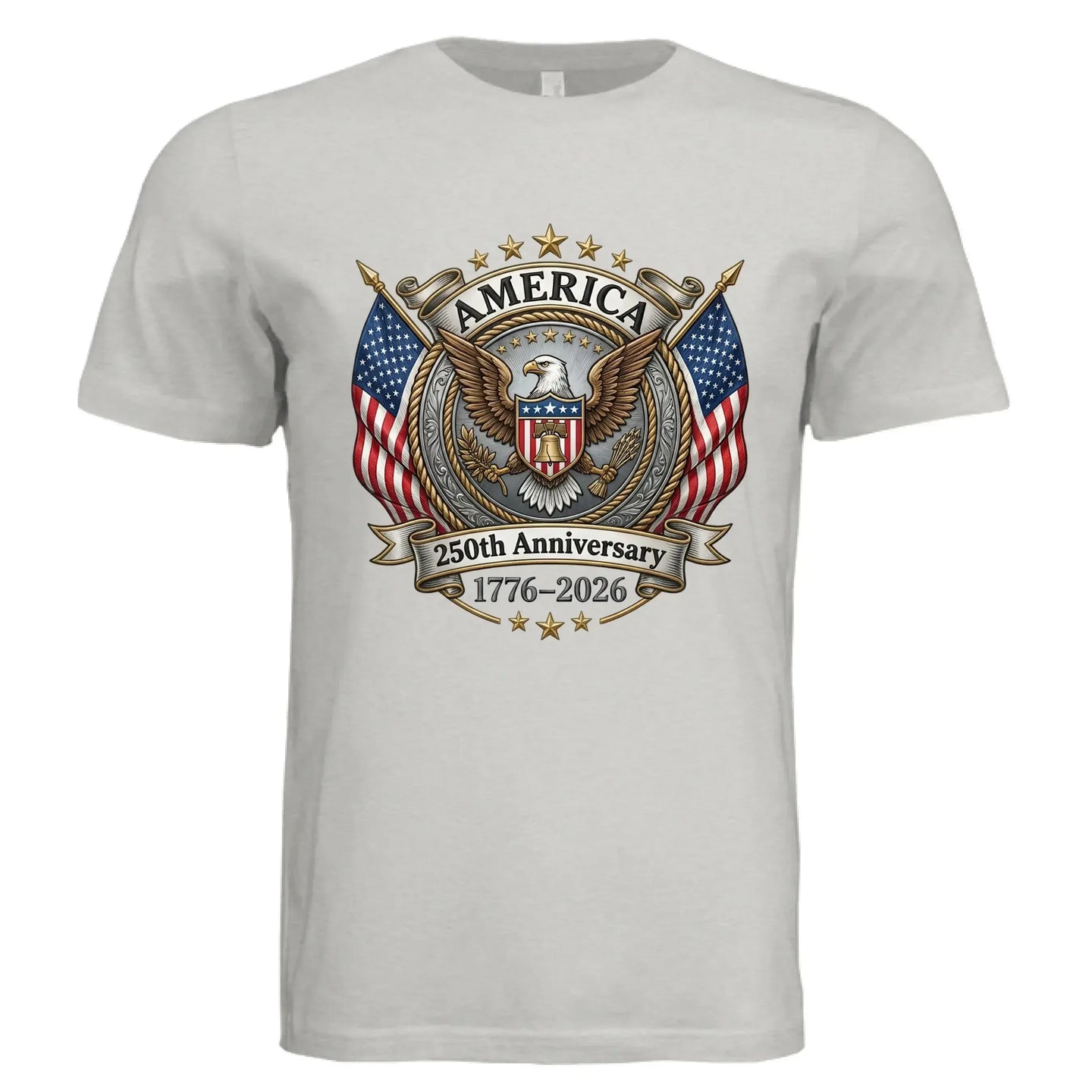 America 250th Anniversary | 1776-2026 Eagle & Flags Patriotic Tee - Faith Forged Designs