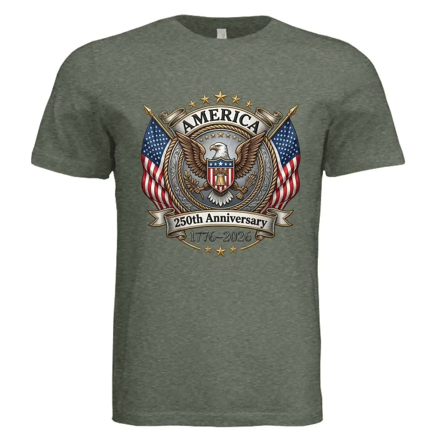 America 250th Anniversary | 1776-2026 Eagle &amp; Flags Patriotic Tee - Faith Forged Designs
