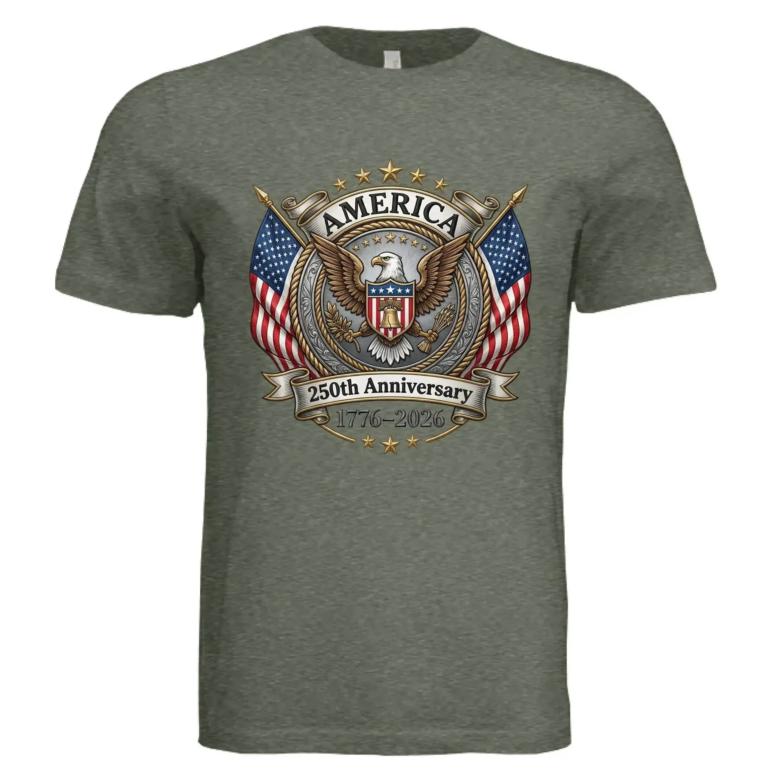 America 250th Anniversary | 1776-2026 Eagle &amp; Flags Patriotic Tee - Faith Forged Designs