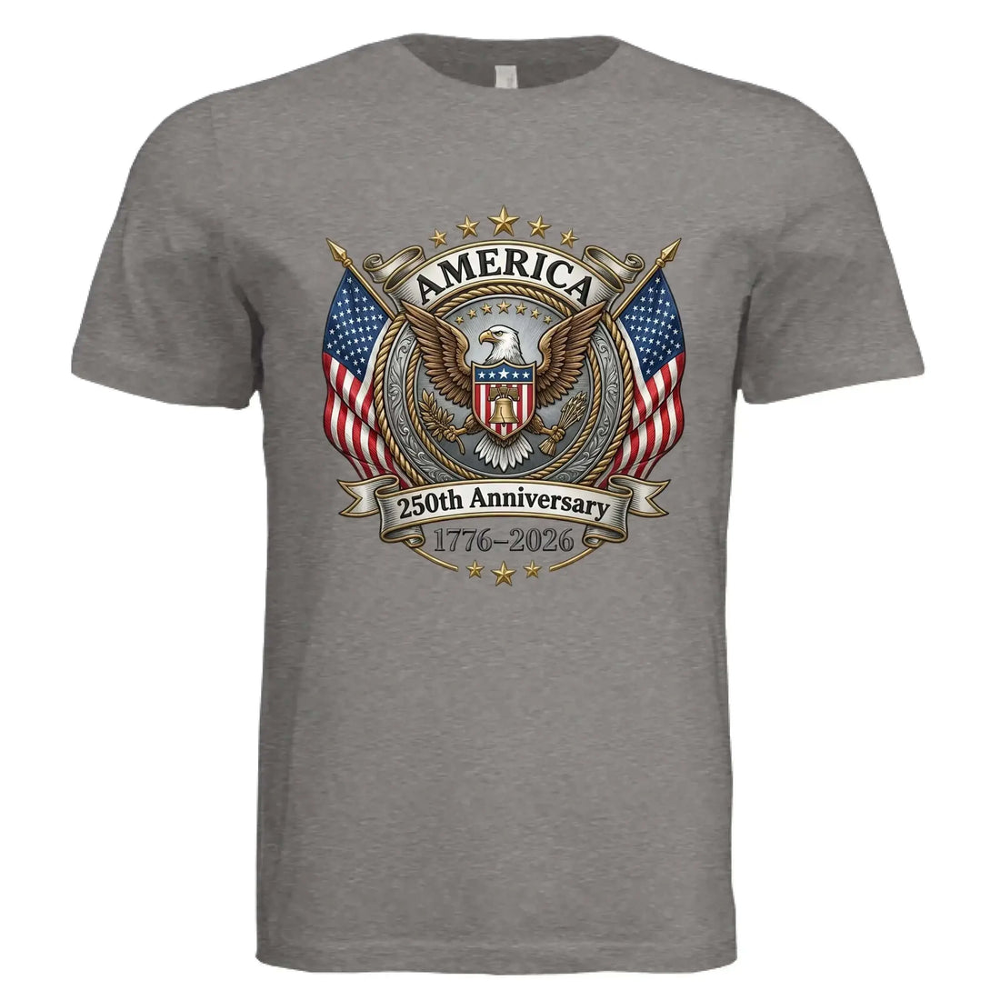 America 250th Anniversary | 1776-2026 Eagle &amp; Flags Patriotic Tee - Faith Forged Designs