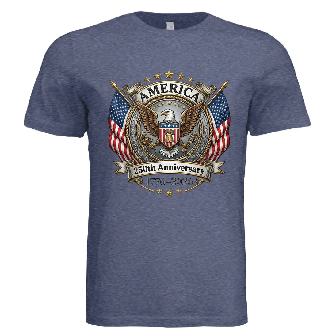 America 250th Anniversary | 1776-2026 Eagle & Flags Patriotic Tee - Faith Forged Designs