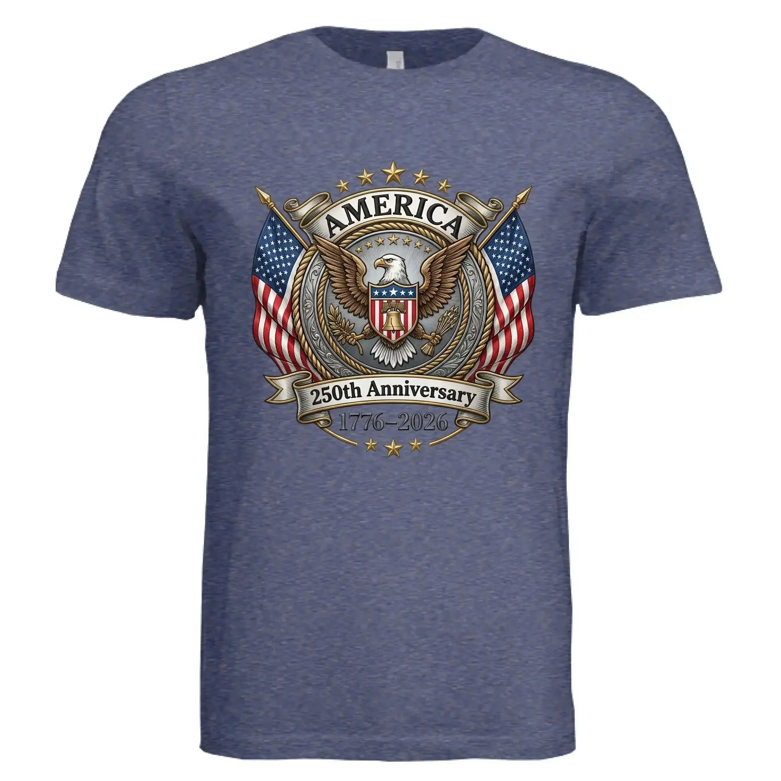America 250th Anniversary | 1776-2026 Eagle &amp; Flags Patriotic Tee - Faith Forged Designs