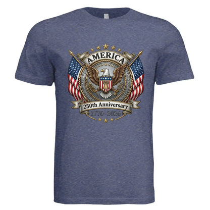 America 250th Anniversary | 1776-2026 Eagle &amp; Flags Patriotic Tee - Faith Forged Designs