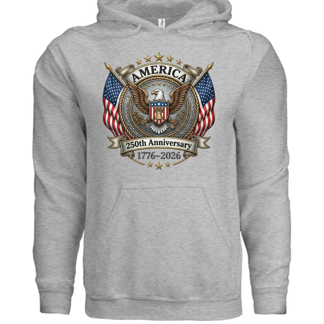 America 250th Anniversary Hoodie | 1776-2026 Semiquincentennial - Faith Forged Designs
