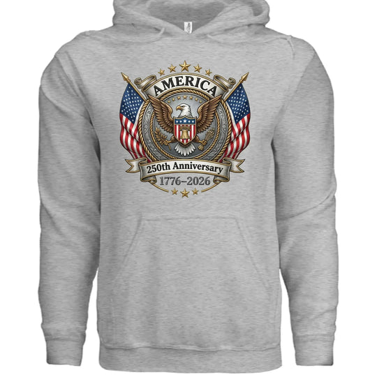 America 250th Anniversary Hoodie | 1776-2026 Semiquincentennial - Faith Forged Designs