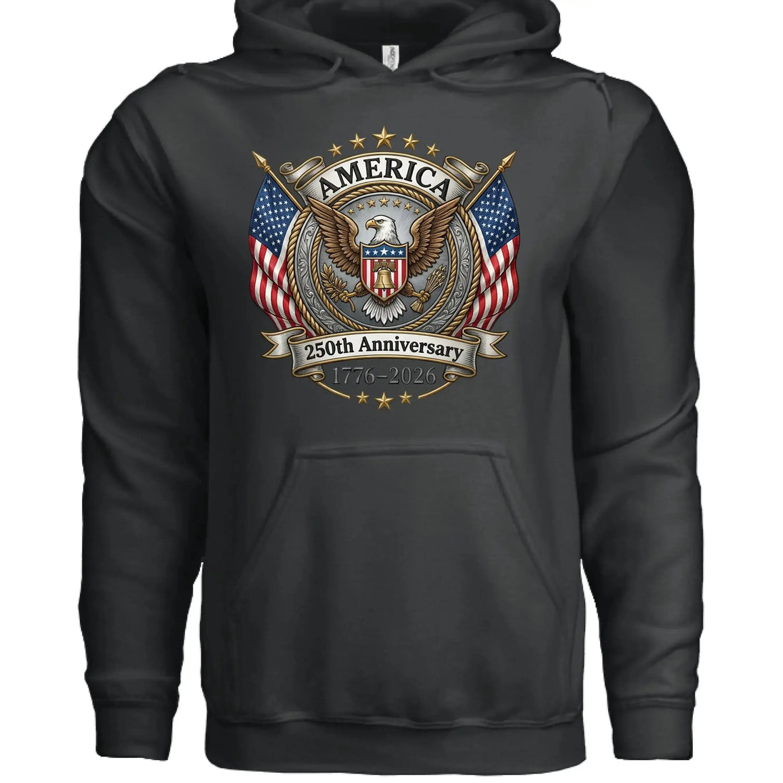America 250th Anniversary Hoodie | 1776-2026 Semiquincentennial - Faith Forged Designs