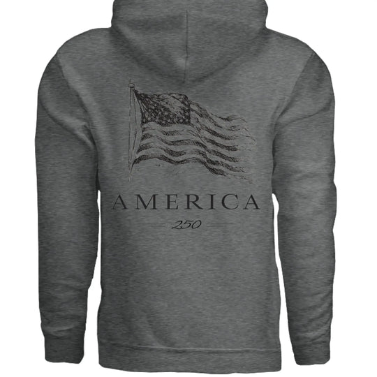 America 250 Years of Freedom - Distressed Flag Hoodie - Faith Forged Designs