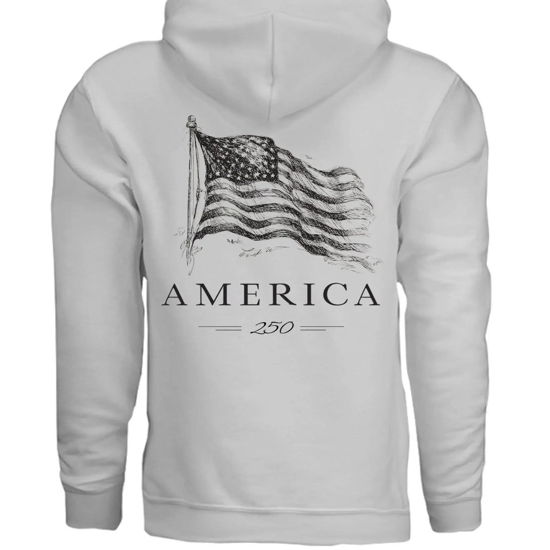 America 250 Years of Freedom - Distressed Flag Hoodie - Faith Forged Designs