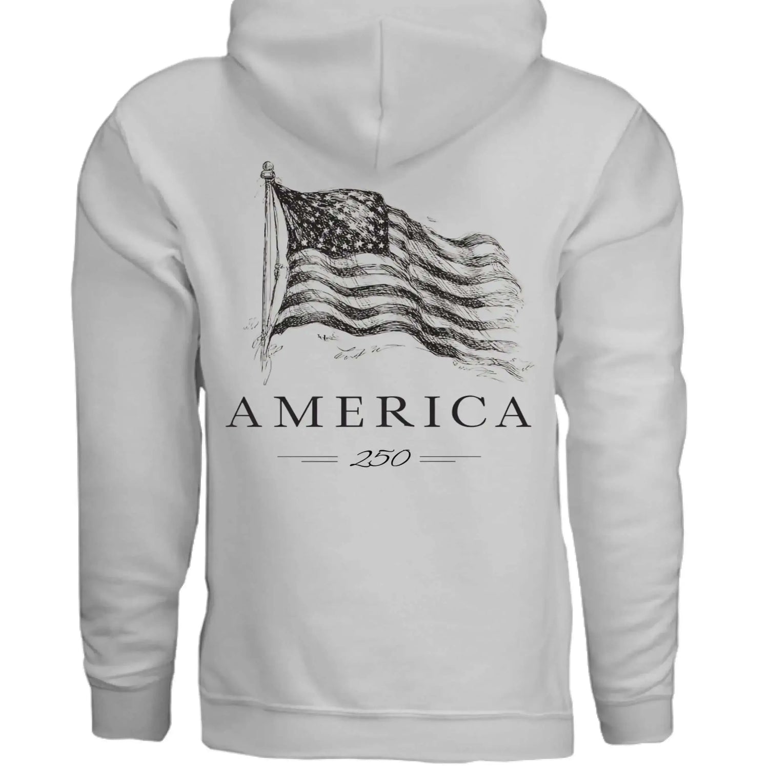 America 250 Years of Freedom - Distressed Flag Hoodie - Faith Forged Designs