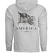 America 250 Years of Freedom - Distressed Flag Hoodie - Faith Forged Designs