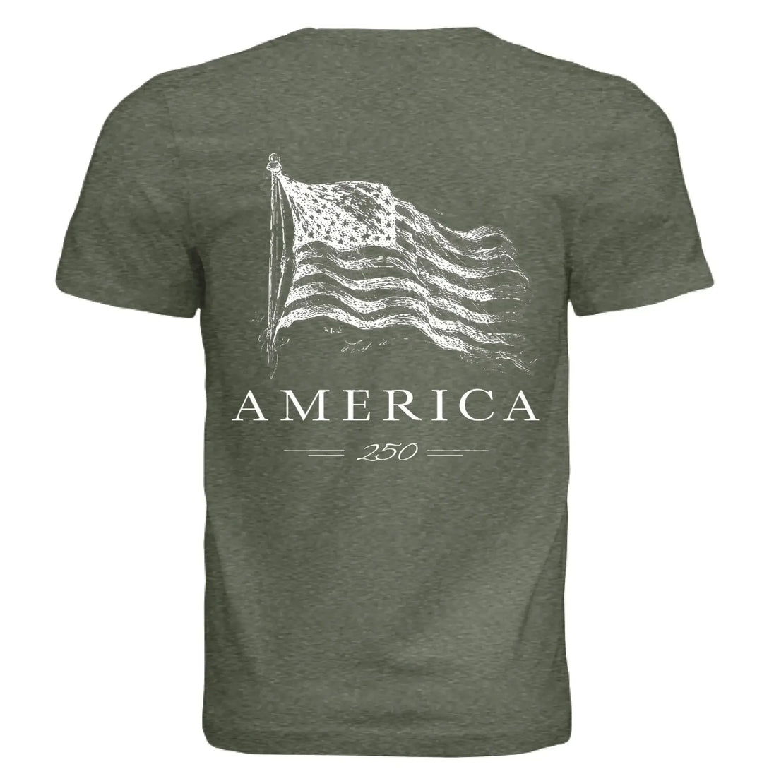 America 250 Years of Freedom - Distressed Flag T-Shirt - Faith Forged Designs